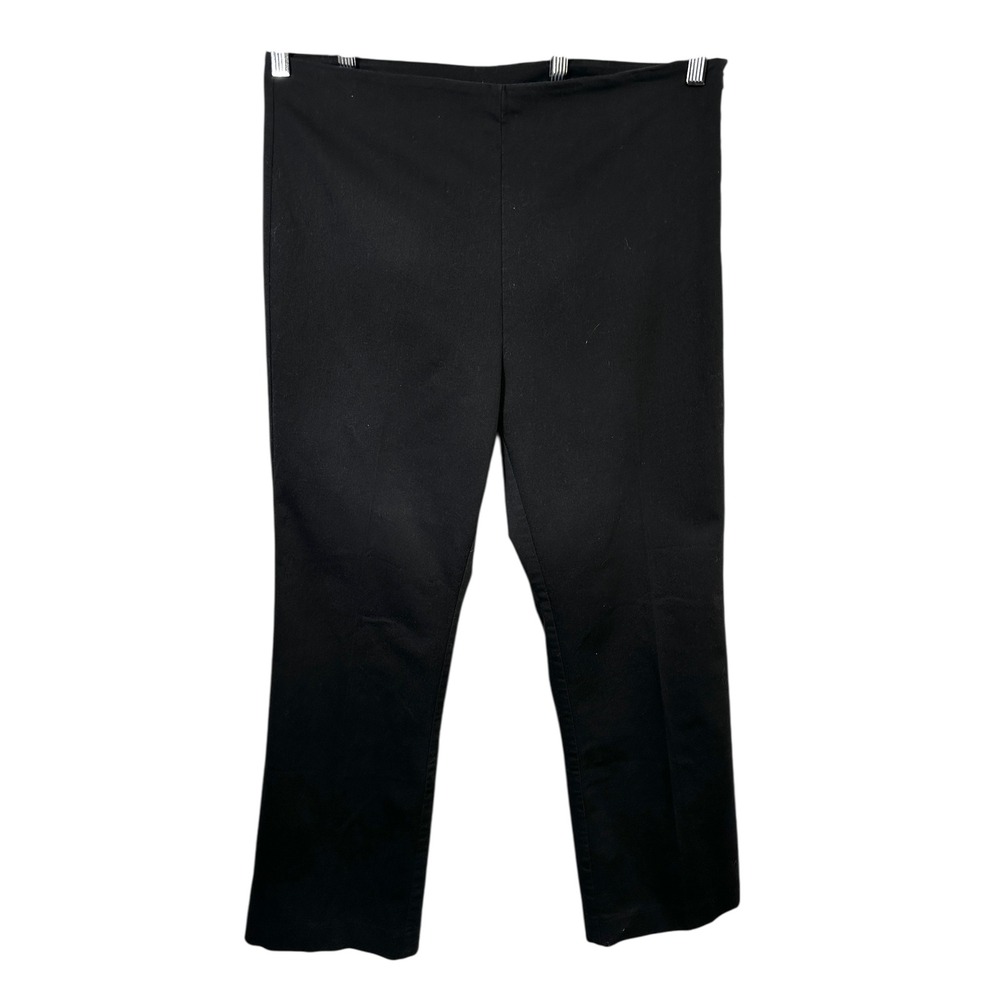 Soft Surroundings Sz 12 Pants Black Trousers Side Zip Career Office Normcore 897